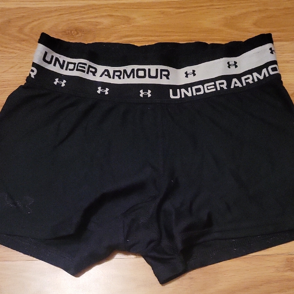 Under Armour Black and Gray Performance Shorts